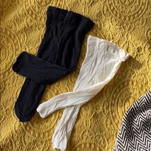 SALE 3/$12 Black and Off White Tights NWOT
